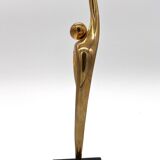 Sculpture of a character in gilded bronze - Alain Cantarel