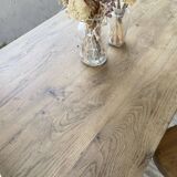 Solid oak farmhouse table 185cm