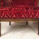 Pair of Transition period armchairs, trimmed with burgundy velvet