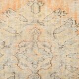 6x9 Peach Orange & Cream Geometric Vintage Rug, 179x288Cm