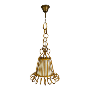 suspension rotin vintage