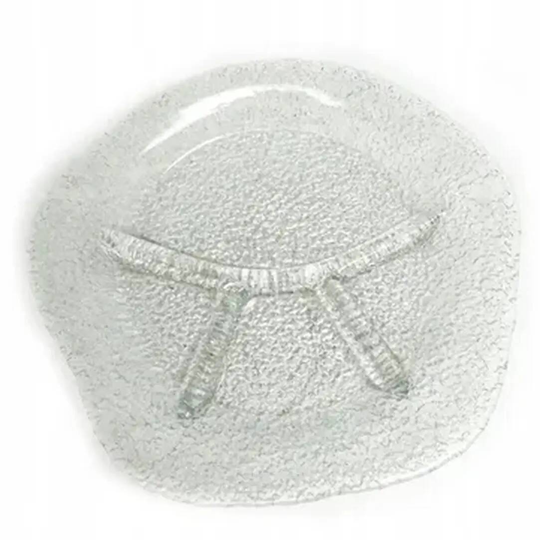 Appetizer platter, mid-century modern, soda glass, design by J. S. Drost, Ząbkowice, Poland, 1970s