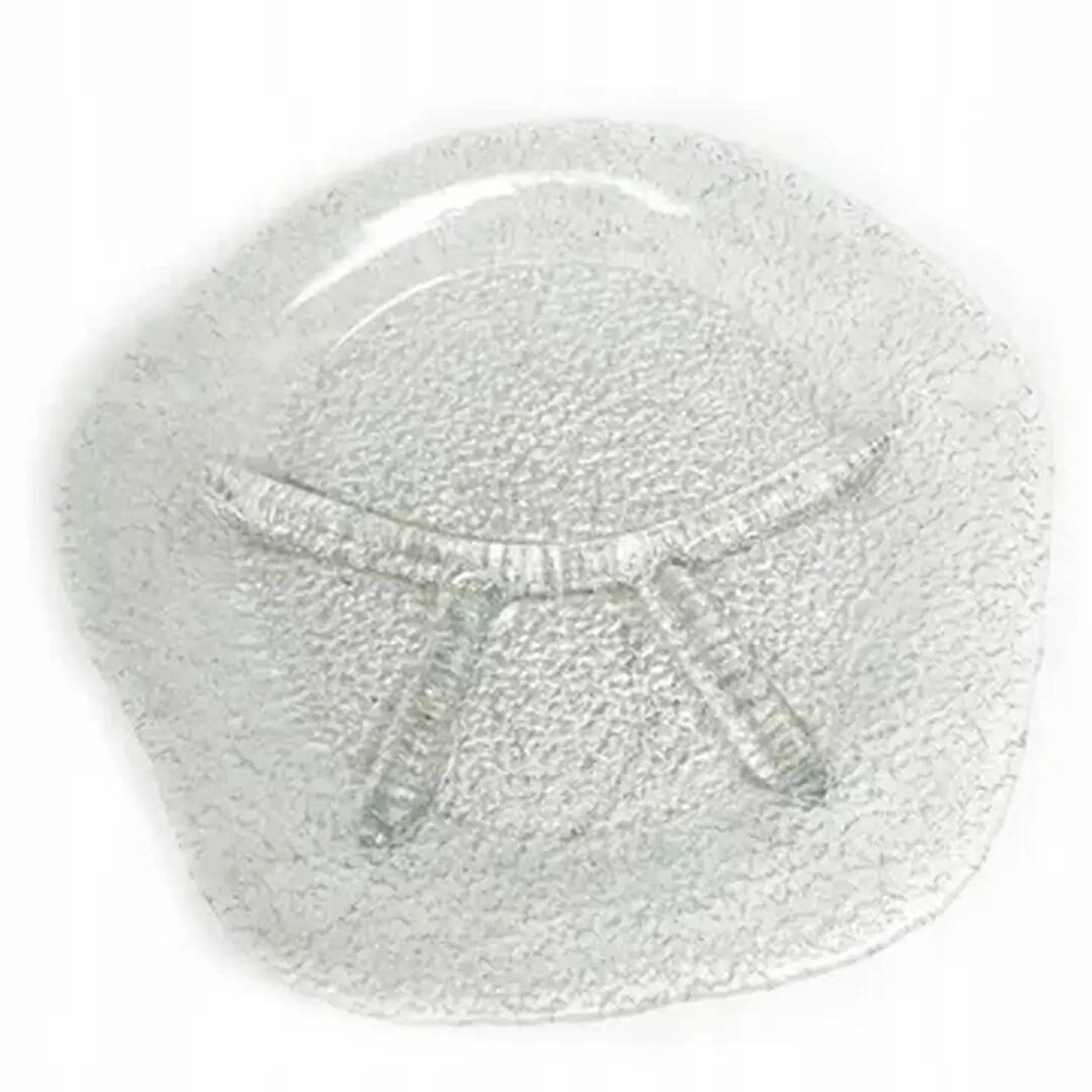 Appetizer platter, mid-century modern, soda glass, design by J. S. Drost, Ząbkowice, Poland, 1970s