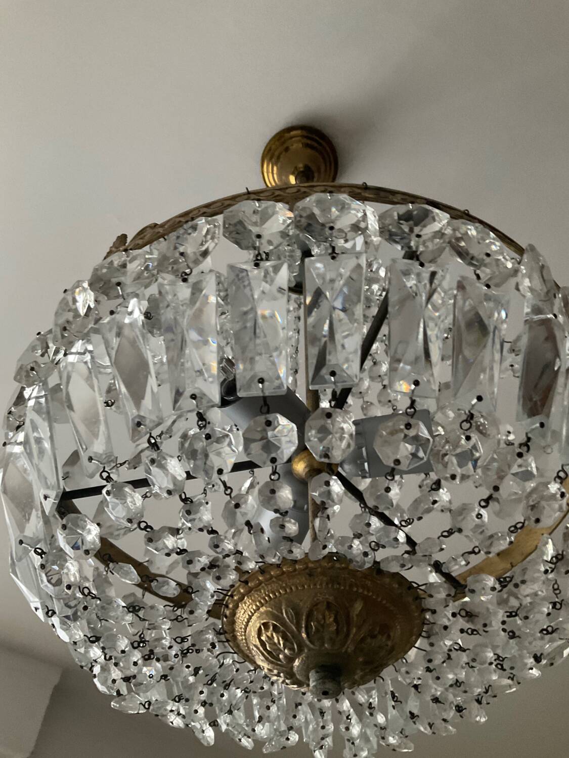 Hot Air Balloon Chandelier with Brass Tassels