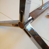 Adjustable floor lamp in walnut and metal 1960