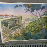 School poster editions nightingale N° 41 and 42 mountain and Mediterranean vegetation