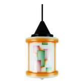 Art déco glass pendant light airbrush 1920s 30s avantgarde design
