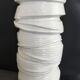 Vase tubular shape MODERNIST in ceramic enamelled White 30.5 cm