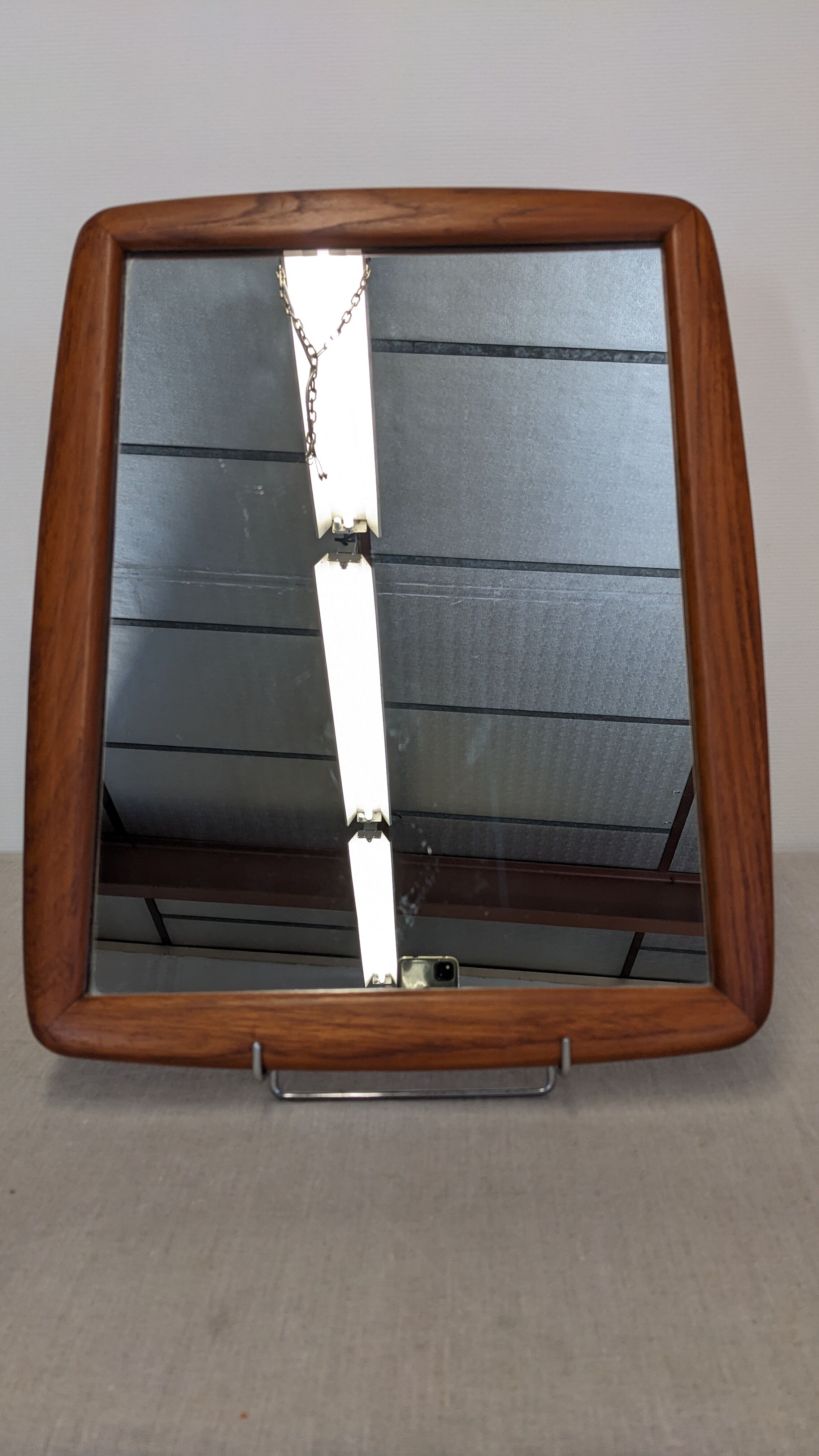 Scandinavian mirror in solid teak, Denmark circa 1970.