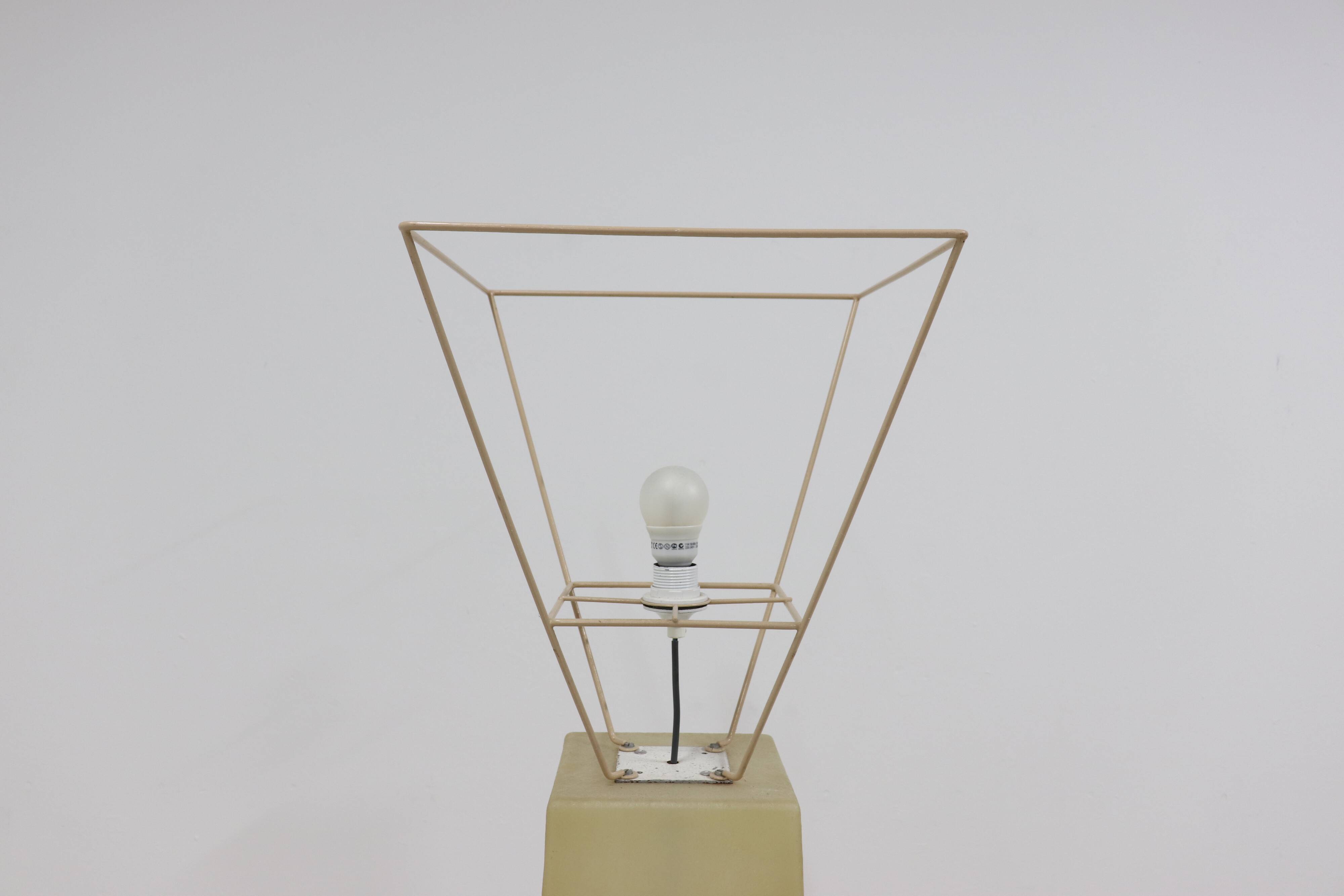 Large Decorative Fiberglass Floor Lamp 1980s