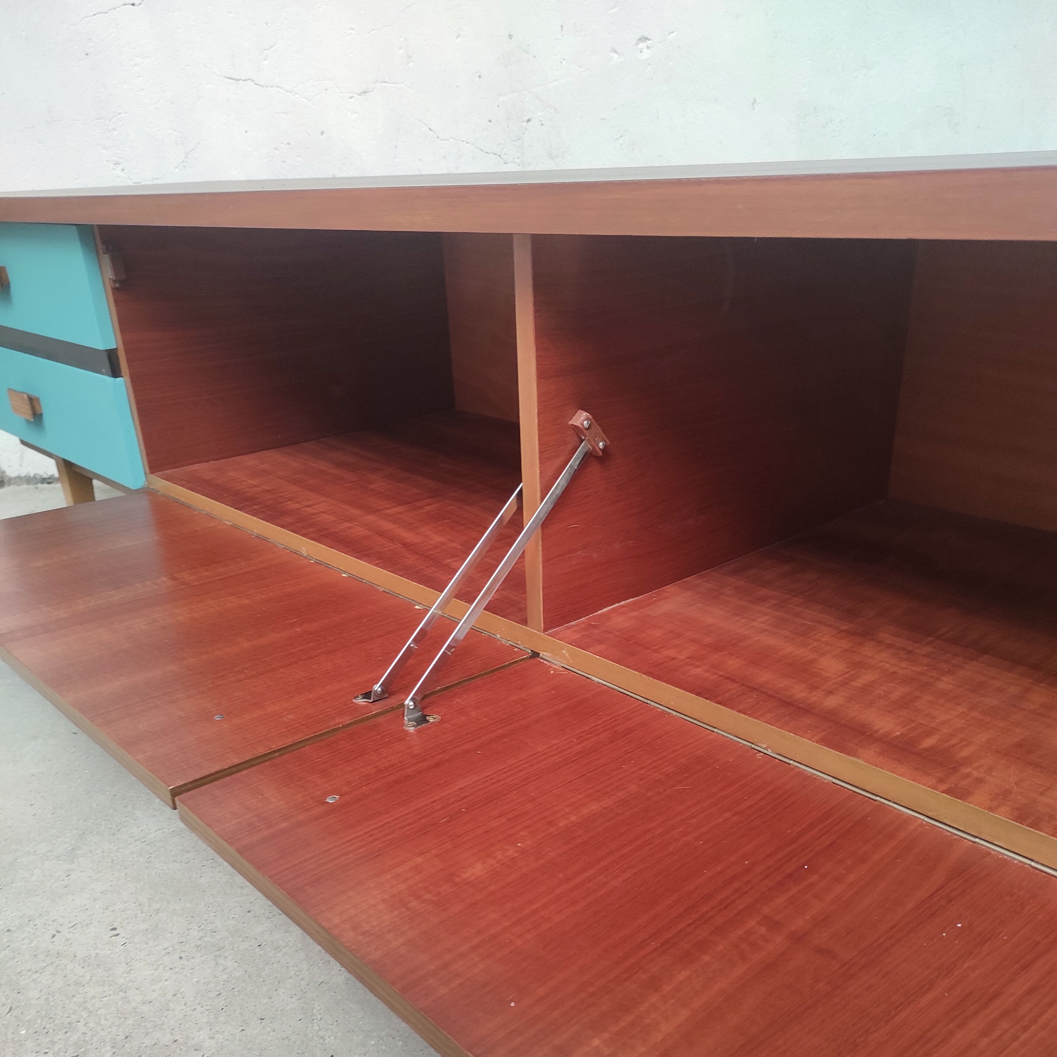 Low sideboard 220cm, 1960