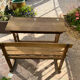 Old wooden schoolboy desk