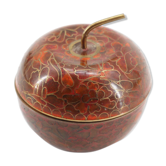 Boite pomme chinoise cloisonnée
