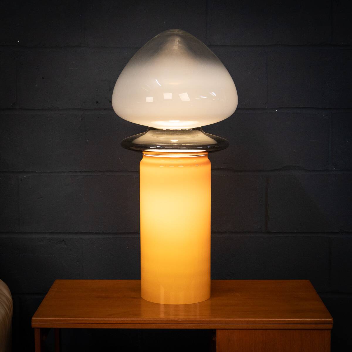 21stc italian contemporary hand-blown glass lamp, murano