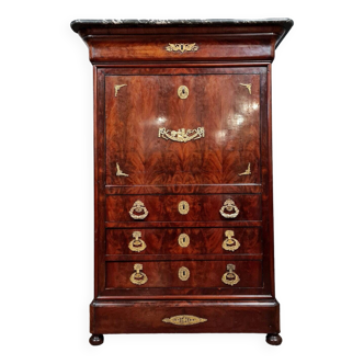 Louis Philippe period secretary / Restoration in mahogany circa 1825