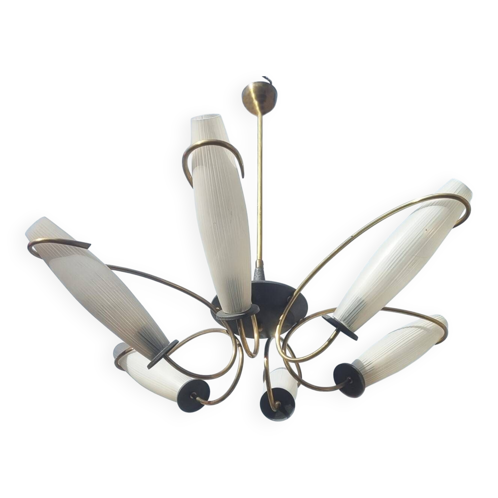 Lunel chandelier, Production Royal Lumières, vintage, 1950s