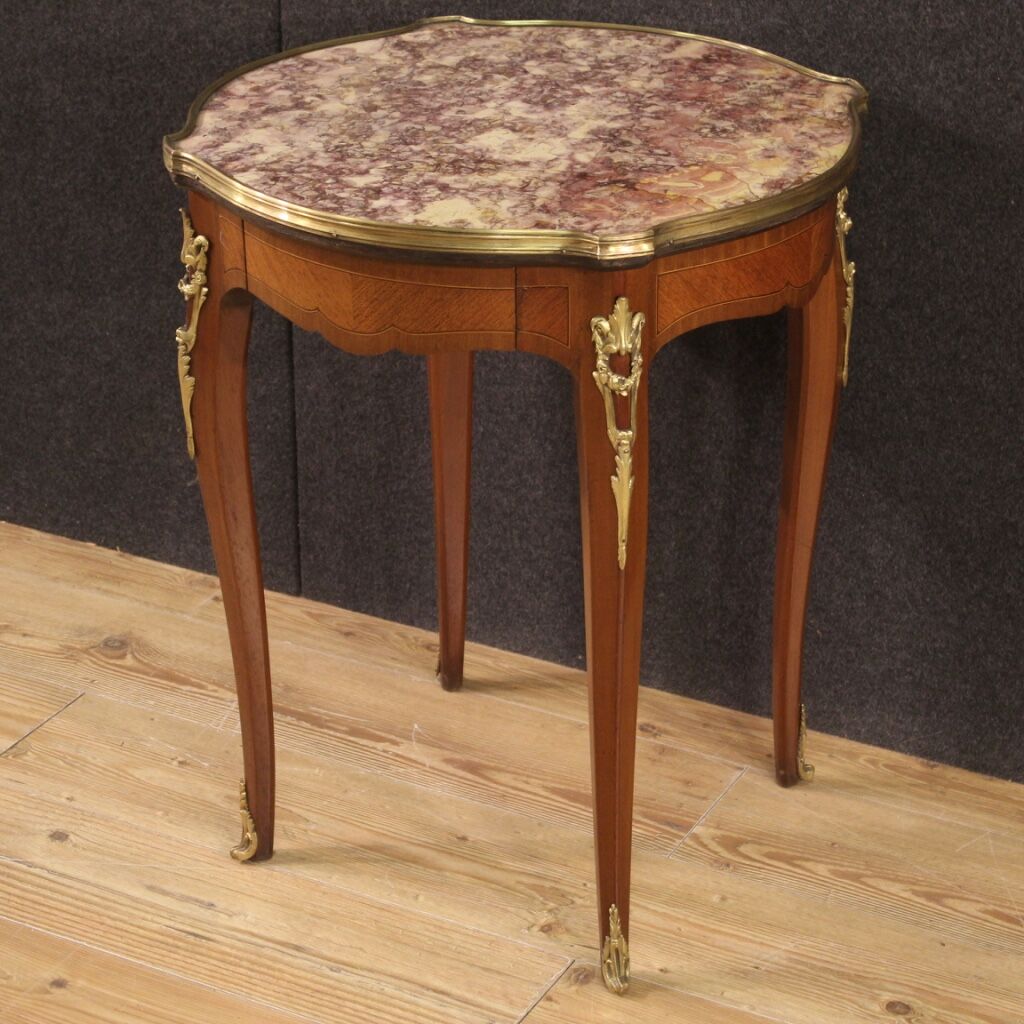 Napoleon III style side table with marble top