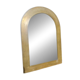 Vintage brass arched mirror