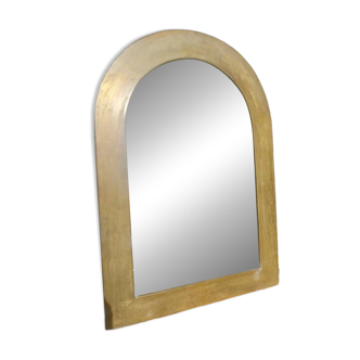 Vintage brass arched mirror
