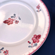 Plates Digoin Sarreguemines fleuries 19th century series Margaret pink flowers