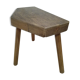 Raw wood tripod stool