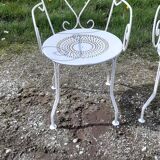 4 garden armchairs 1900 in wrought iron