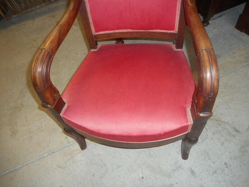 Empire armchair in mahogany of the 19th siecle no. 11