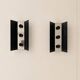 Pair of vintage wall sconces, black metal and chrome, France, 1970.