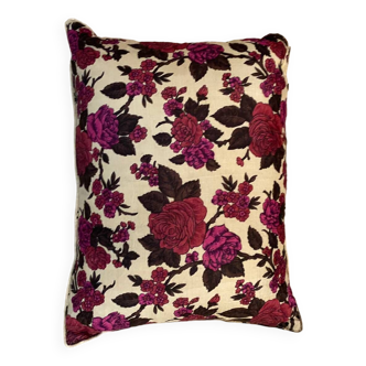 Coussin / motif floral /100% soie /40x30cm