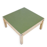Vintage 1950s khaki Formica square coffee table Rockabilly 50s