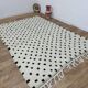 Handmade moroccan polka dot berber rug 294 x 194 cm