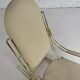 60s rocking chair in brass and ecru faux leather