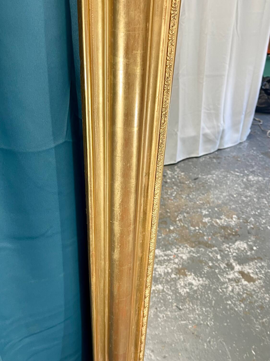 Large old 19th century mirror high 196x 112 cm superb condition