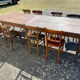 Table de drapier et ses 10 chaises