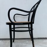 Tuna chair model 1018 in black curved wood and canning 1930