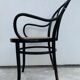 Fauteuil Thonet modèle 1018 en bois courbé noir et cannage 1930