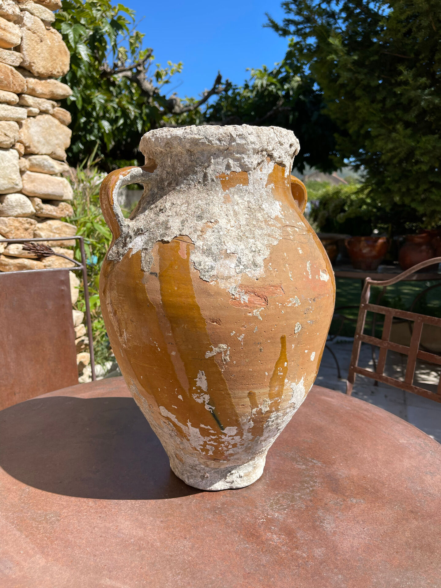 Jarre poterie en terre cuite ancienne