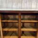 Louis XVI style bookcase in mahogany and marble top from the 70s