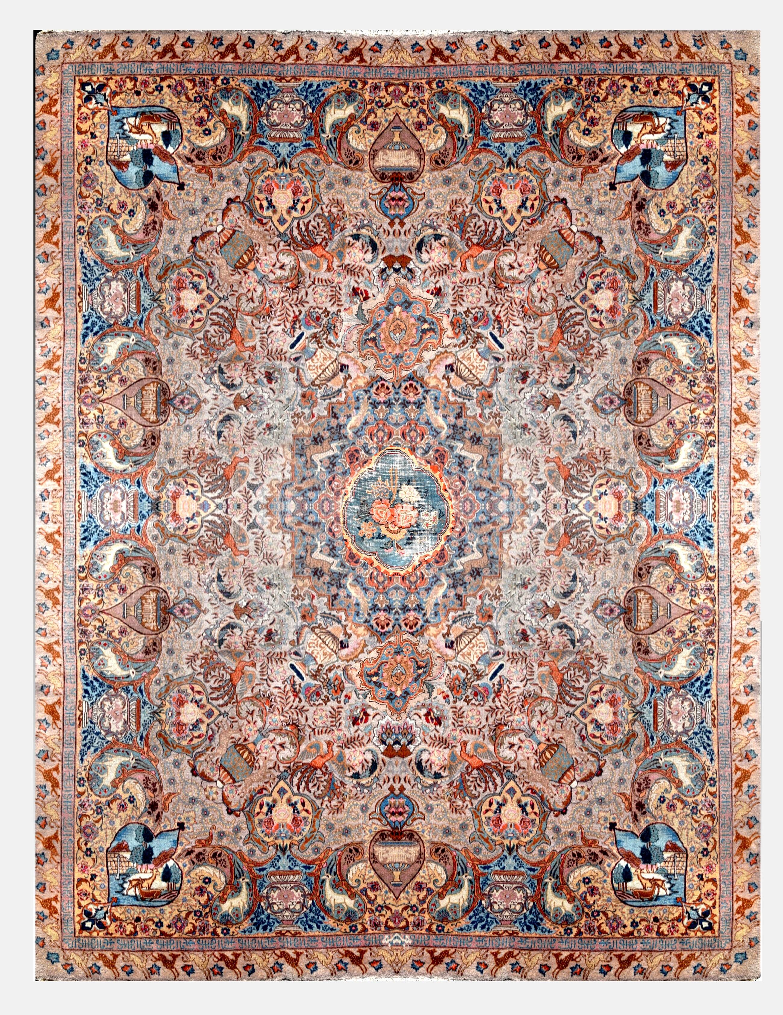Large Iranian Oriental Rug KASHMAR - 2.95 x 3.95 Meters