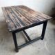 Patinated oak farm table