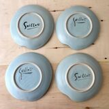 Lot de 4 assiettes coquillage vallauris en céramique par dominique guillot