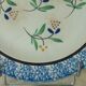 Fine earthenware plate of forges les eaux decorated with sponge end 19 th