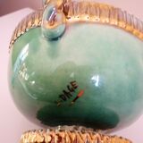 Cup, empty glazed ceramic pocket, signed Louis Dage, 50s