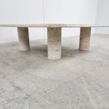Angelo Mangiarotti Travertine Coffee Table for Up&Up, Italy