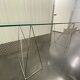 Chromed steel and glass trestle desk circa 1970