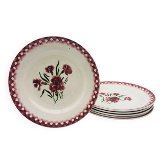 6 Sarreguemines flat plates “Mignardise” model
