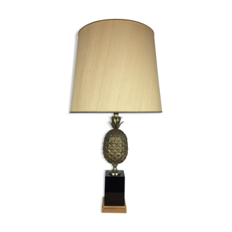 Lampe ananas doré maison Le Dauphin années 70