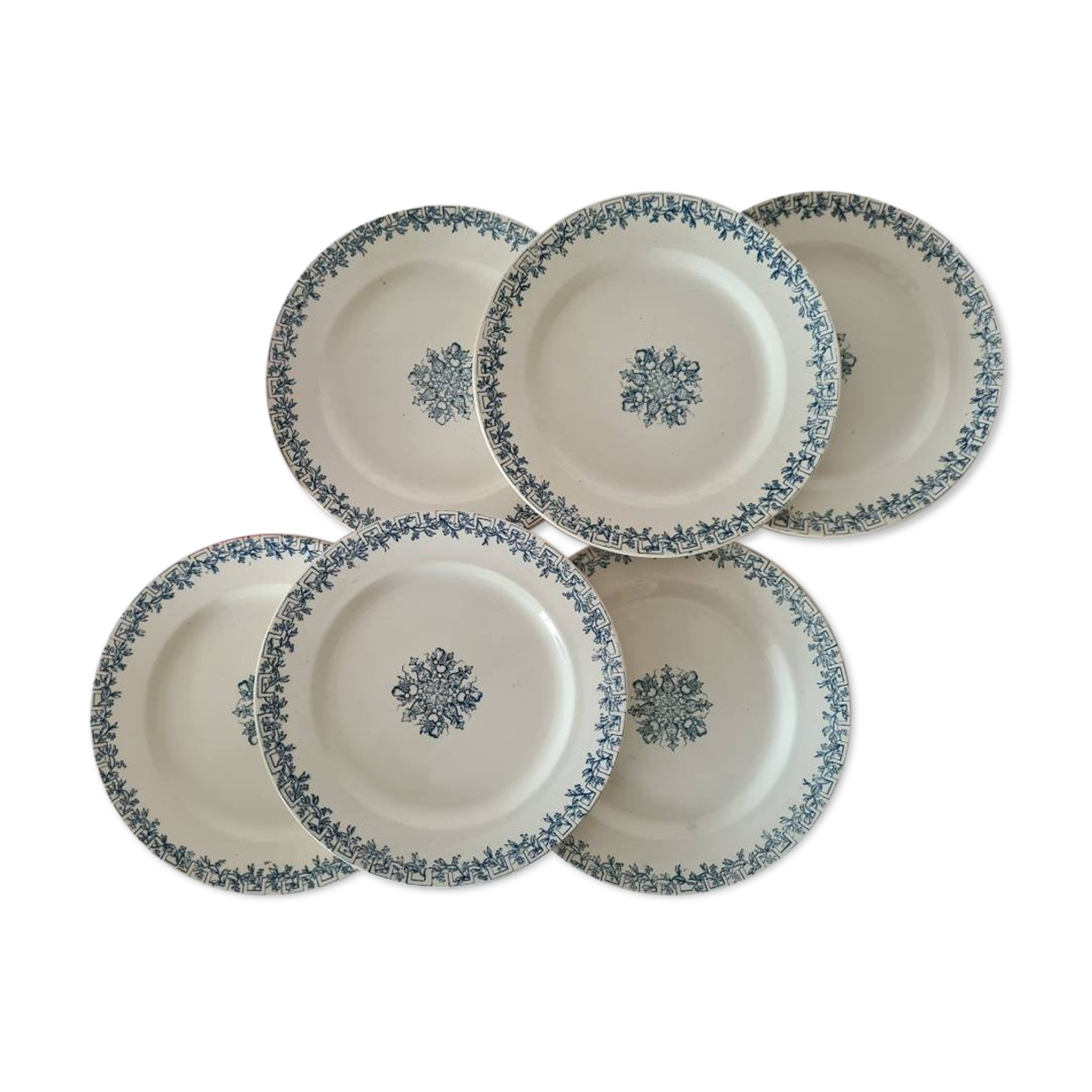 Assiette montée ancienne en faïence terre de fer | Selency