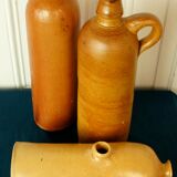 Set of 2 bottles - 1 old terracotta hot water bottle