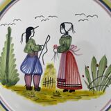 Quimper Breton decorative plate